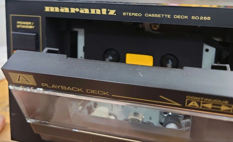 Marantz SD255 Stereo Doppel Kassettendeck AC100V 50Hz/60Hz schwarz gebraucht Vintage - Bild 3 von 4