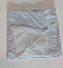 Milkberry Rayon Bamboo Baby Blanket Blue Stripes 30"x40" Soft Stretchy