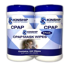 CPAP Mask Cleaning Wipes (150 Count, 2-75 count canisters) Unscented & Lint-f...