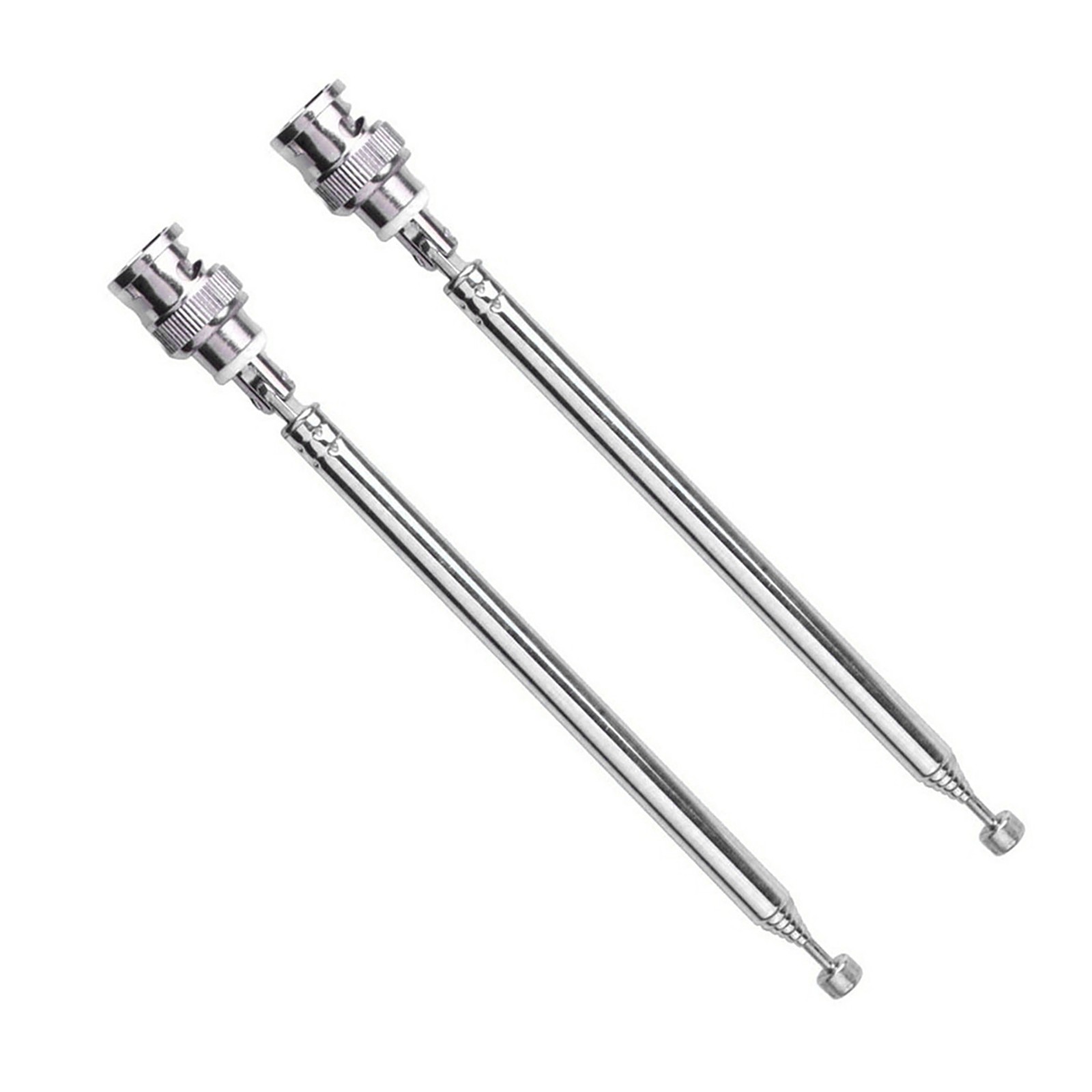For Mobile Radio 2pcs VHF/UHF/AM/FM 7 Sections BNC Connector Telescopic Antenna