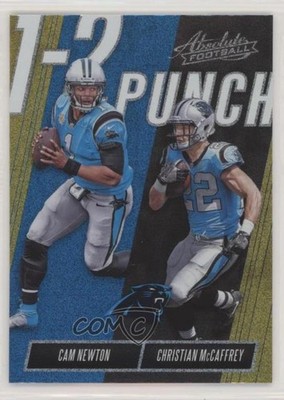 2018 Absolute One Two Punch Spectrum Gold Christian McCaffrey Cam Newton 03de