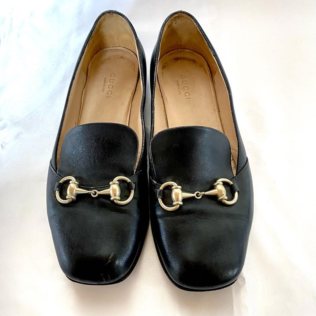 Gucci Horsebit Loafers Shoes Black Leather Size 37 US Abt7 For Women thumbnail 12