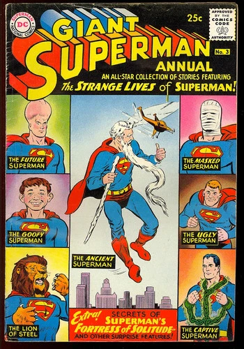 Superman Annual #3 Nice Silver Age Superhero Giant Vintage DC Comic 1961 VG-FN