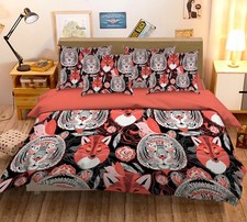 3D Tiger Fox 036 Bed Pillowcases Quilt Duvet Single Queen King US Lemon