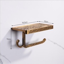 Toilet Paper Holder With Wall Mounted Rack Mobile Phone Storage Holder Spool