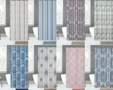 14 PC Set Shower Curtain Chenille Bath Rug Mat Roller Hooks Kashi Home 9 Designs