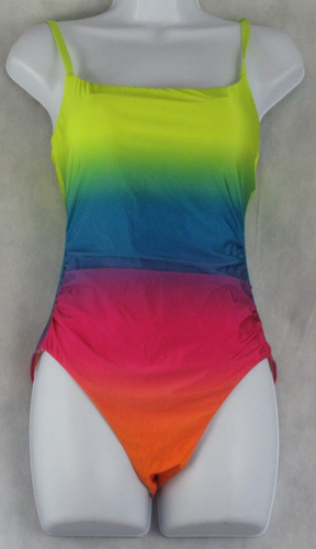 La Blanca Damen Setting Sun Tank Einteiler Badeanzug, Ombre Mehrfarbig, Größe 8