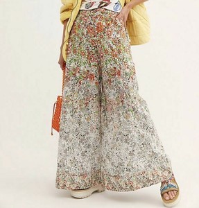 Free People Sugar Magnolia Cotton Floral Print Wide Leg Pants Xs Ebay