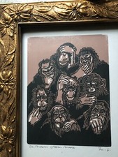 Flensburg, Farbholzschnitt, "Die Anderen" Fritz Thomas- Gottesberg ,