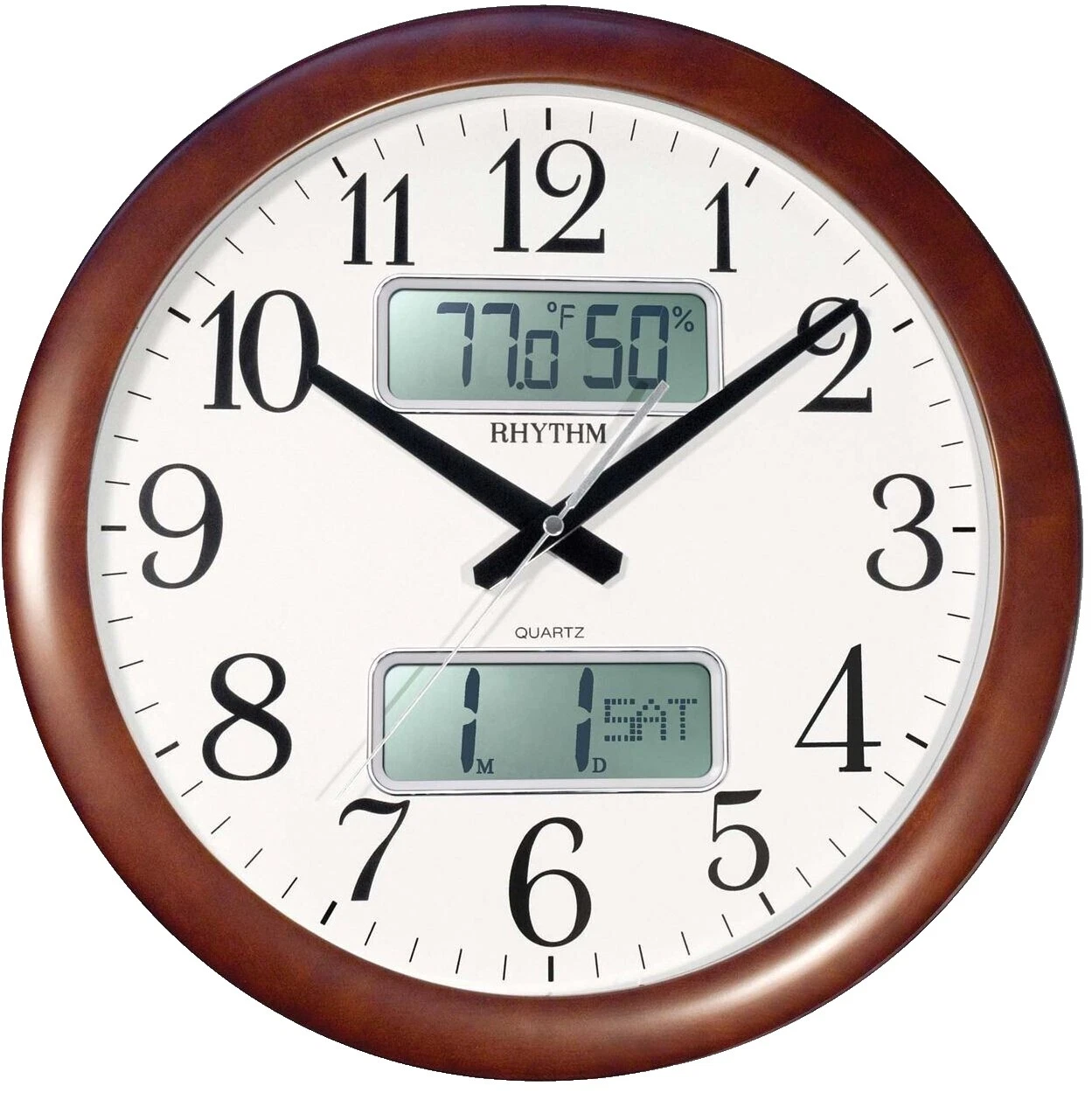 Rhythm Glass Traditional Wall Clocks