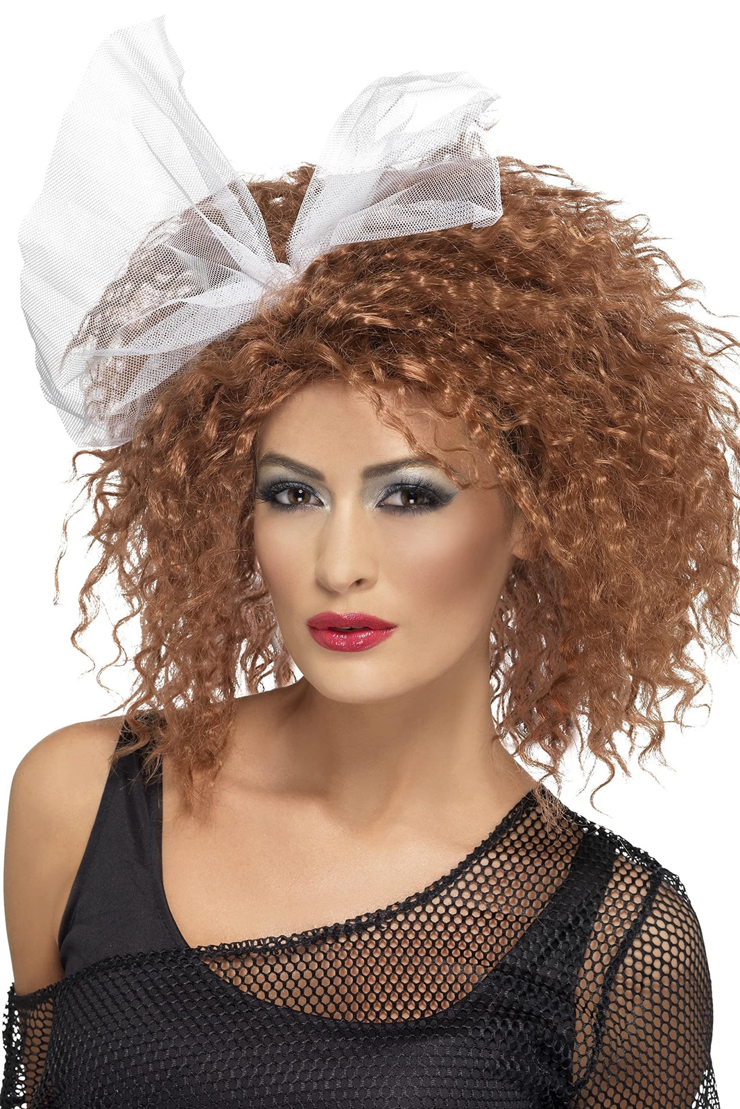 Smiffys 80s Wild Child Wig, Brown