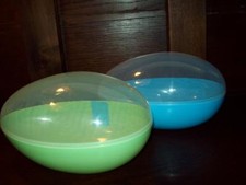 NEW SET/ 2 LARGE appx 7" FILLABLE EASTER EGG PLASTIC CONTAINER HOLDS CANDY GIFTS