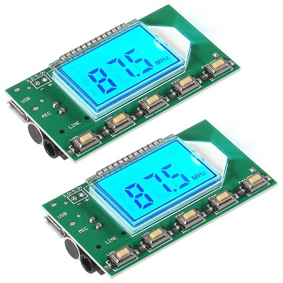 2PCS DC 3V-5V FM Transmitter Module DSP PLL 87-108MHz Stereo Digital Wireless...