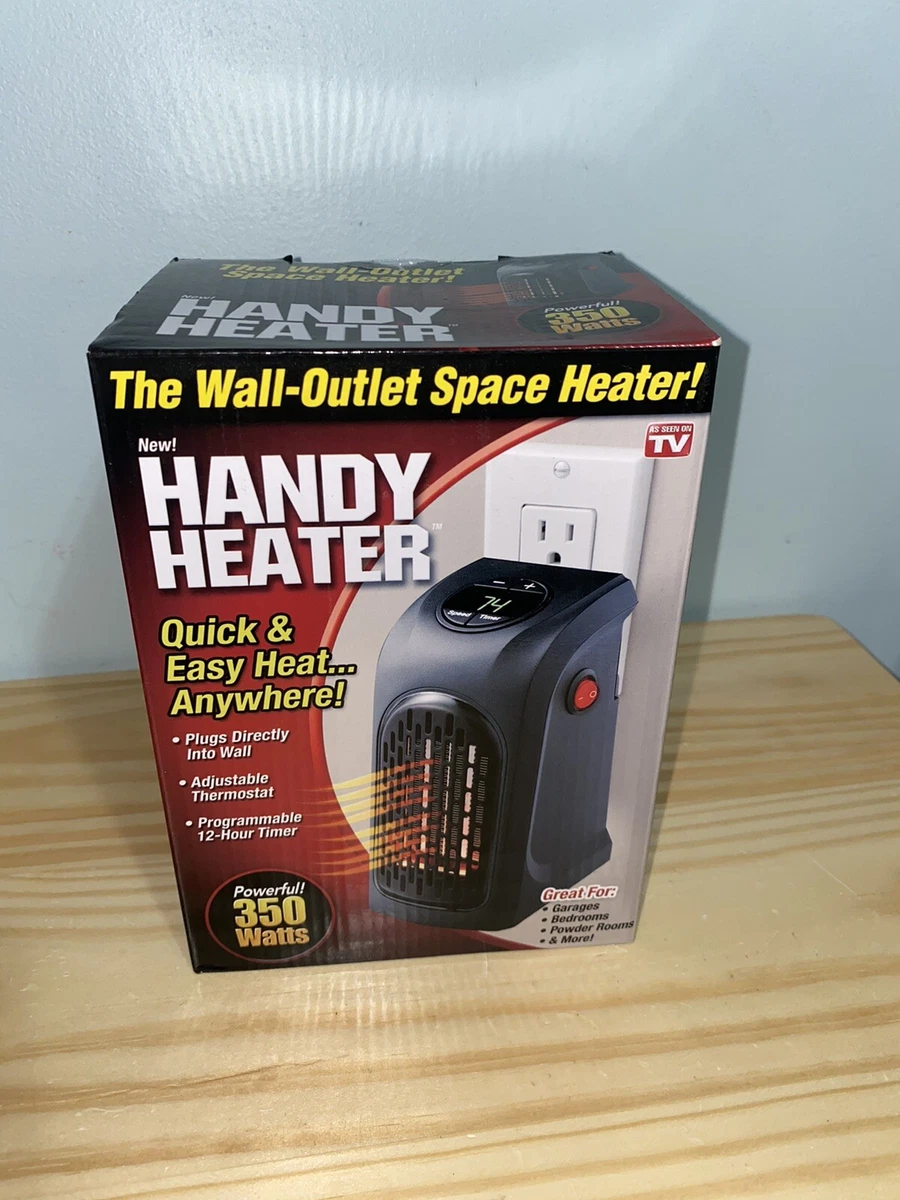 Handy Heater Plug-In THE WALL OUTLET SPACE HEATER 350 WATTS Garage Bathroom  Home 735541809200 | eBay