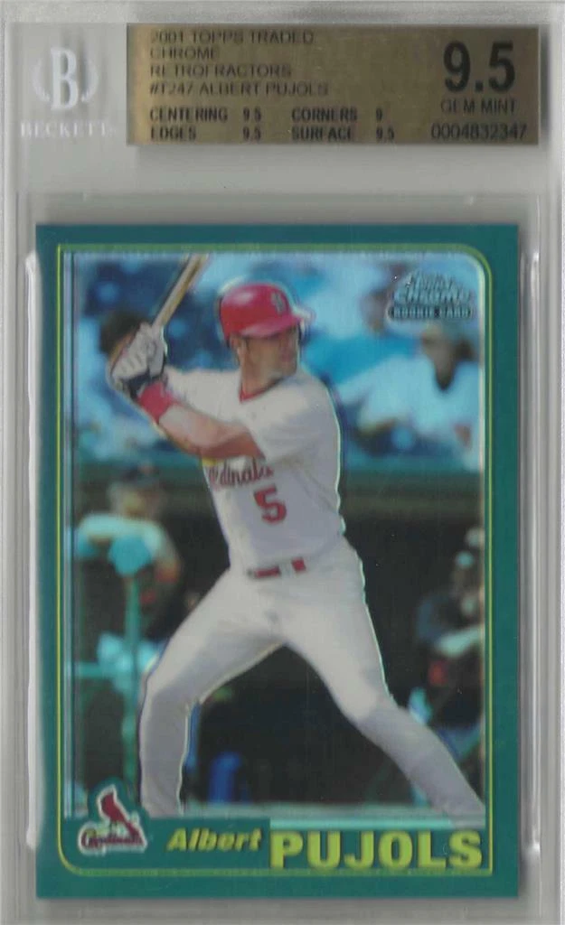 Topps Albert Pujols Grade 9.5 Baseball Sports Trading Cards