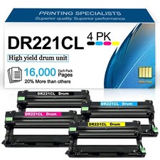 DR221CL Drum Unit No Toner for Brother MFC-9330CDW HL-3170CDW DCP-9020CDN 4PK 