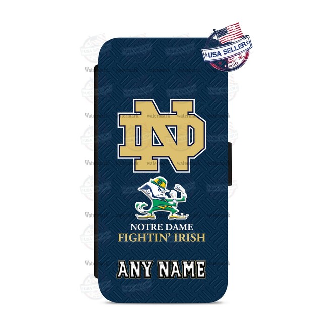Notre Dame Football Tread Custom Phone Wallet Flip Case Cover For