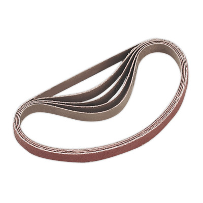 Sanding Belt 10 x 330mm 80Grit Pack of 5 - Sealey SA35/B80G New