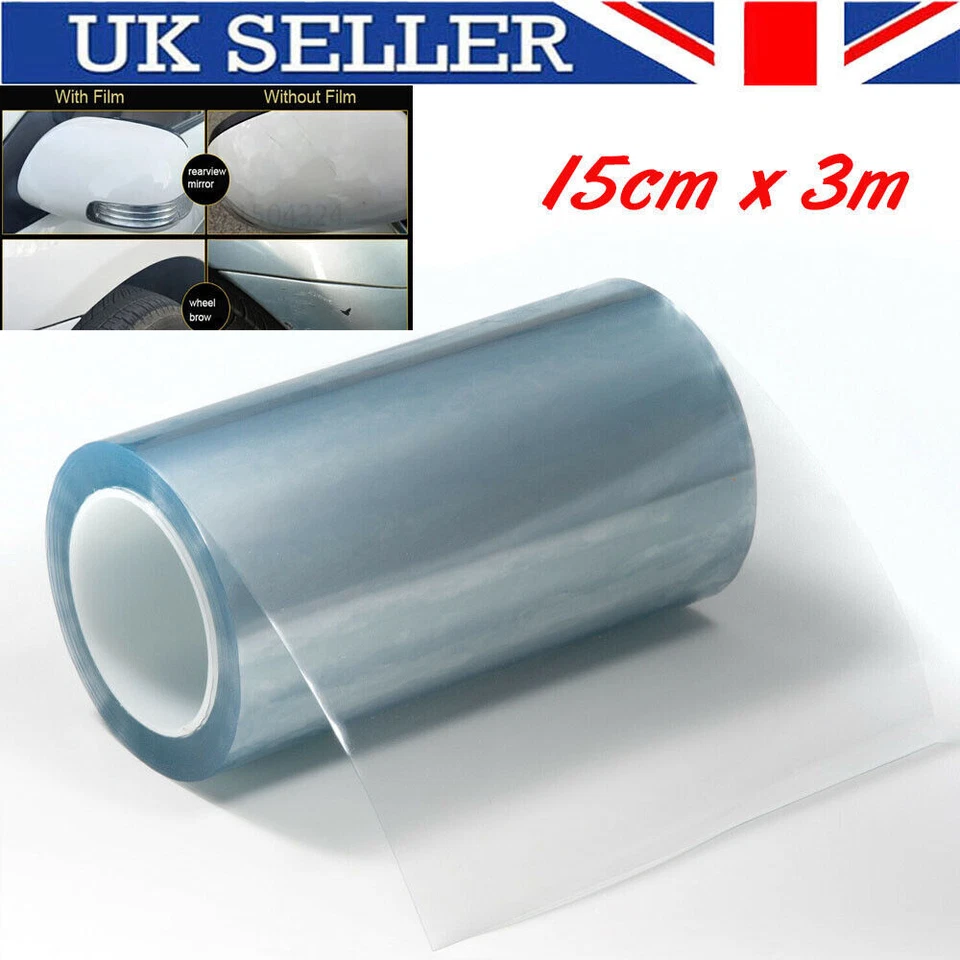 Paint Protection Film Vinyl Adhesive For Car Bike Triple Layer Clear 15cm x 3m