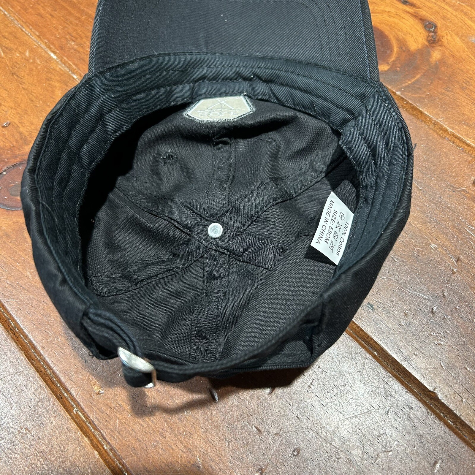 Nike Golf Adjustable Black Hat — Hook Loop Logo O… - image 6