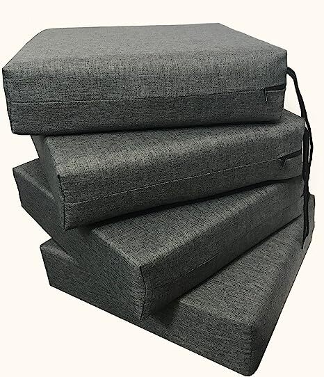 HIGH LIVING Orthopädisches Sitzkissen 40x40x10cm Stuhlkissen Sitzerhöhung Grau