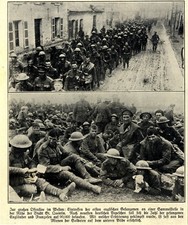 Gro&szlig;offensive Westfront Englische Gefangene Sammelstelle St.Quentin von 1918