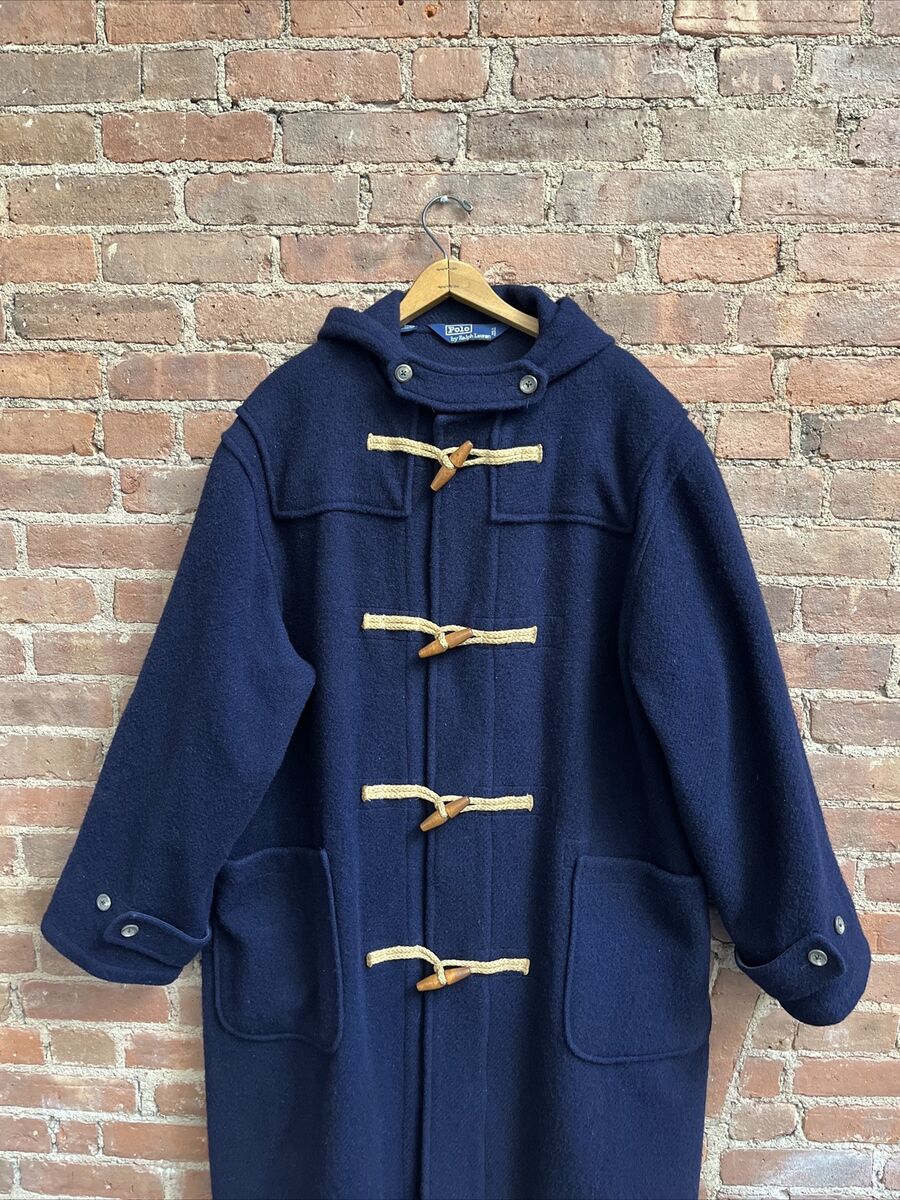 Vintage Polo Ralph Lauren Men's Hooded Toggle Coat, Sz Large Vintage Polo Ralph Lauren Men's Hooded Toggle Coat, Sz Large