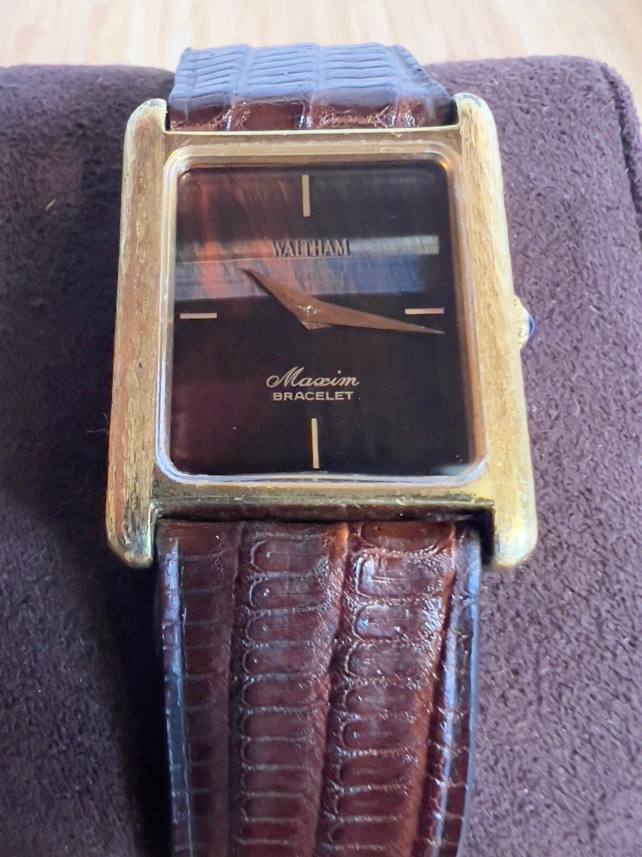 Waltham Maxim 20MC Tiger Eye Tank Watch | eBay Waltham Maxim 20MC Tiger Eye Tank Watch | eBay