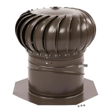 NEW Brown Durable Galvanized Internally 12in Braced Roof Turbine Vent Steel
