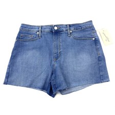 Universal Thread Womens Size 12 High-Rise Midi Shorts Pockets Blue