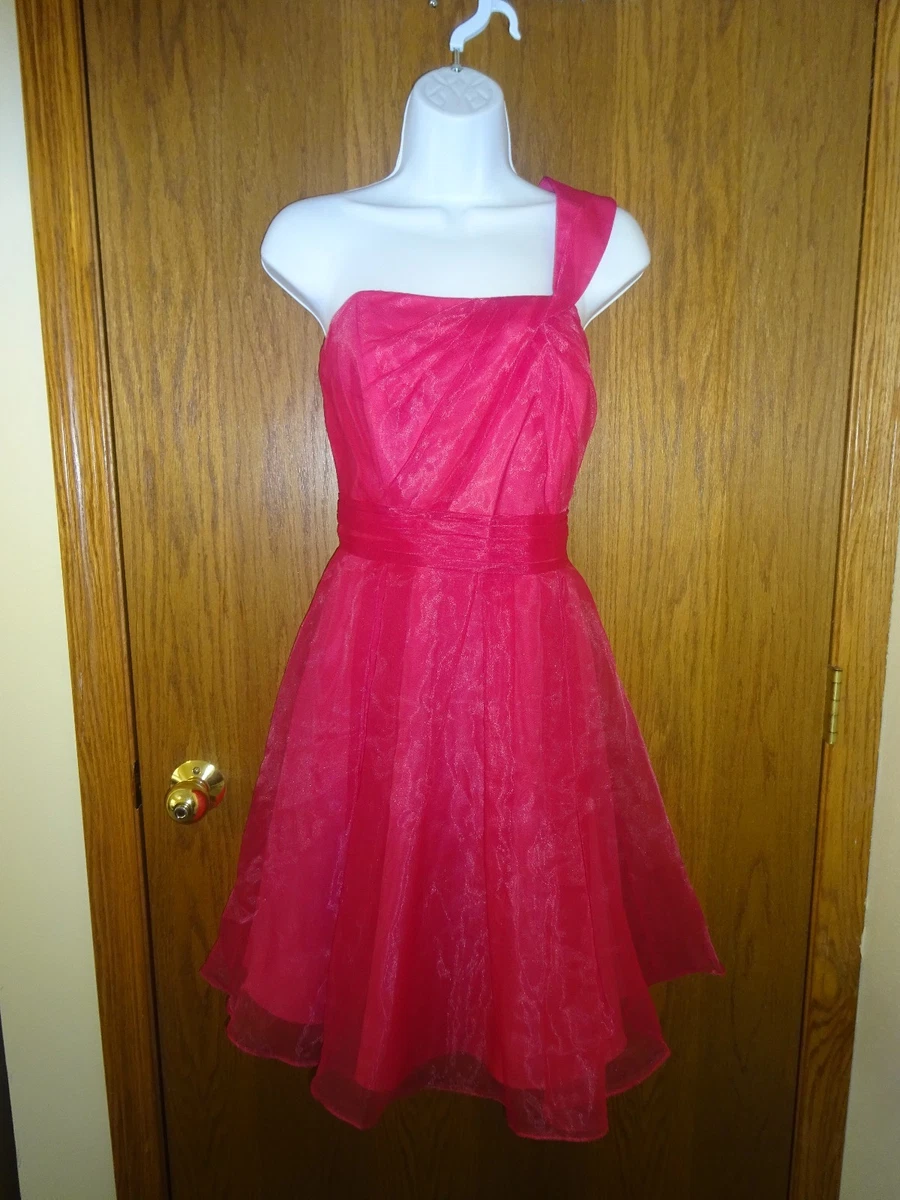 NEW WOMEN S DAVID S BRIDAL PINK ORGANZA DRESS SIZE 12 MSP 149