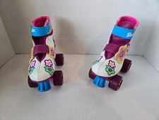 YOUTH ROLLER SKATES USED BARBIE ROLLER SKATES SIZE 12 J 13 J 2002 MATTEL LOT D