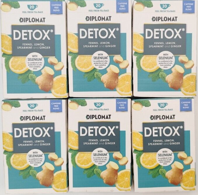 Herbal Infusion Tea DETOX Lemon Fennel Mint Ginger Selenium 120