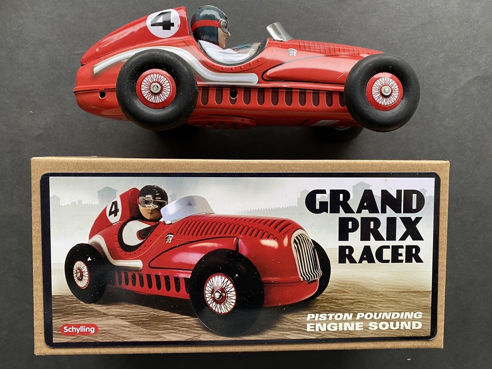 Schylling Grand Prix Race Car, Tin, Boxed, Engine Sound, NEW  with FREE UK P&P