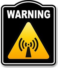 Warning Non Ionising Risk Caution OSHA Danger BLACK Aluminum Composite Sign