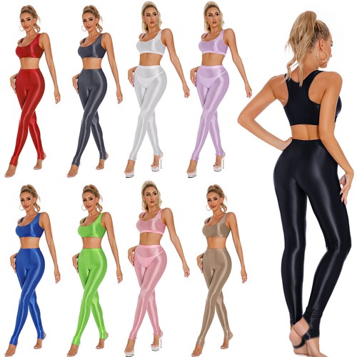 Women's Blouse Tights Suit Sleeveless Tracksuits Athletic Vest With Trousers - Picture 2 of 84