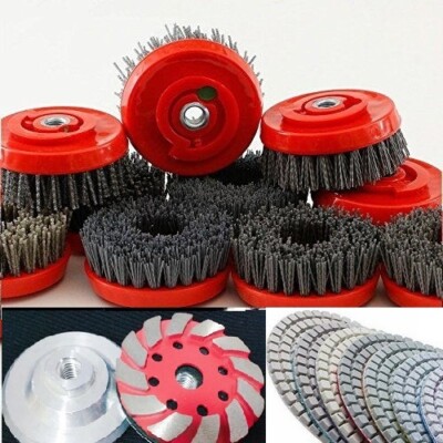 4'' Diamond Tools Kit Granite Marble Concrete Grinding Polishing