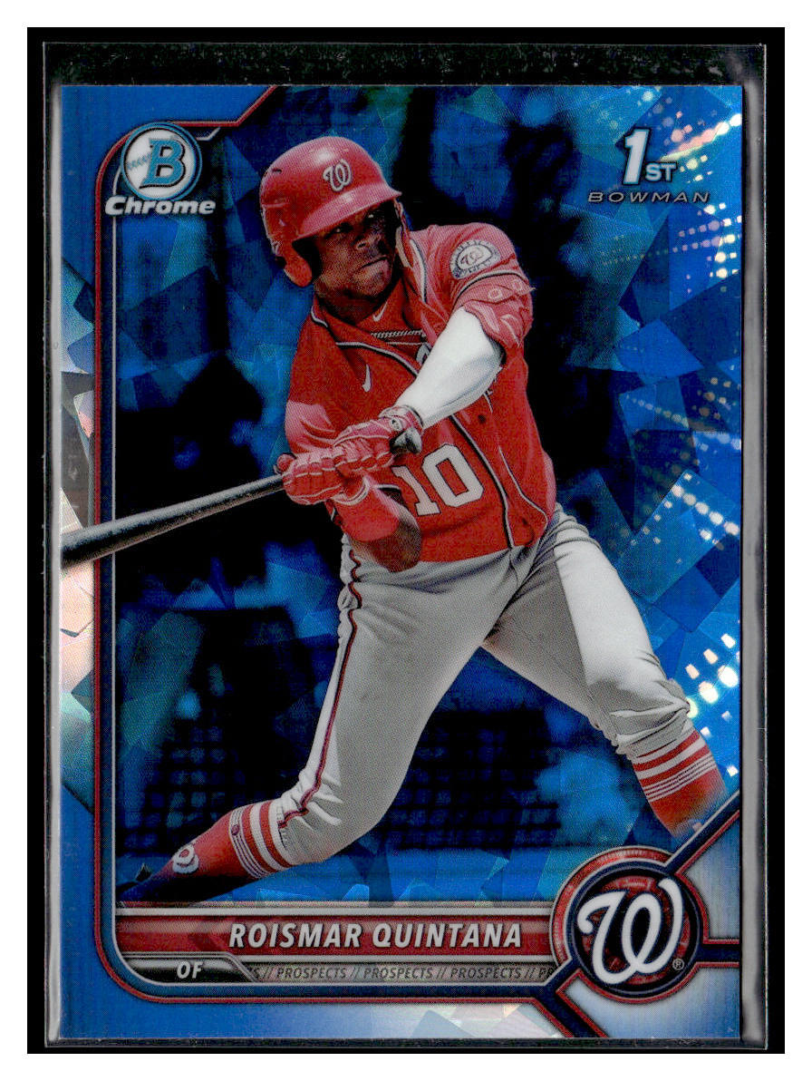 2022 Bowman Chrome Sapphire #BCP-83 Roismar Quintana 1st Washington Nationals