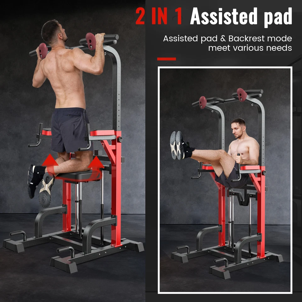Power Tower Pull Up Bar Dip Station Assistive Trainer Multi-Function Home Gym - Image 3 of 4