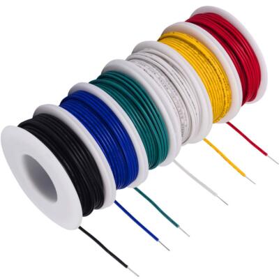 20 Awg Wire Solid Core Hookup Wire 6 Different Colored Solid Wire Kit 26.3 Ft Or