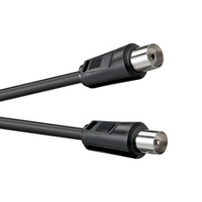 7.5m Black TV Aerial EXTENSION Lead Male to Female Shielded Coaxial Cable 75ohm