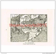 New World, Geographia Universalis 1540, Book Illustration (Print), c1950