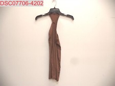 PrettyLittleThing Women ChocolateRibbedAsymmetric NeckDetail Dress 0/4UK CMU5531