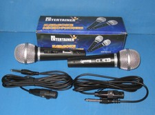 2 New Microphones With 3 Prong Xlr Connectors~1/4” Male~karaoke~music