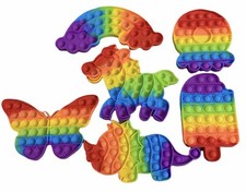 Push Bubble Pop Stress Relieving Toys - Pack of 6 New
