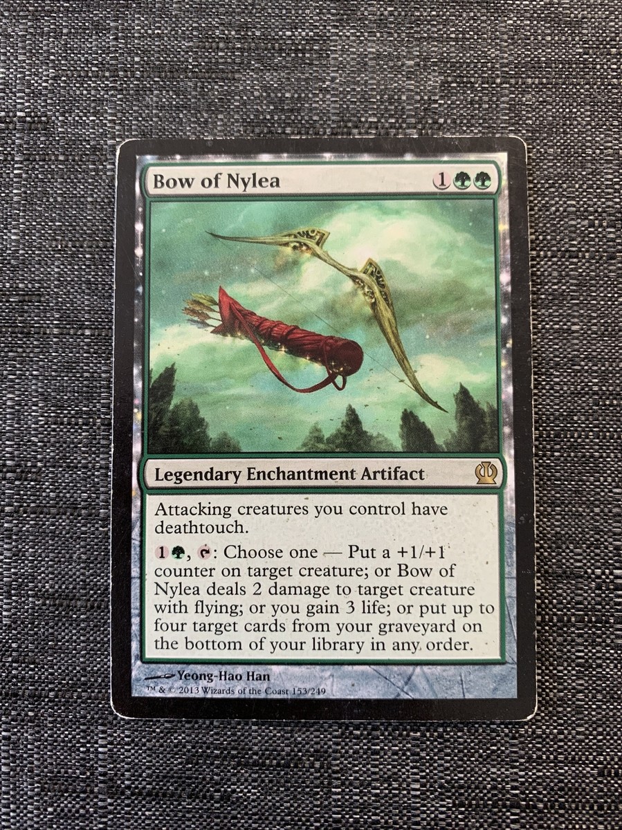 Bow of Nylea 1x FOIL THS MTG Theros Rare MINT green Bow of Nylea 1x FOIL THS MTG Theros Rare MINT green