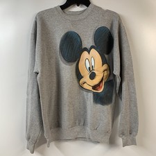 Disney Parks Sweatshirt adult Medium Double Sided Mickey Unisex Disneyland
