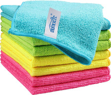 Microfiber Cleaning Cloths, Cleaning Towels 4 Color Assorted, 11.5x11.5 in