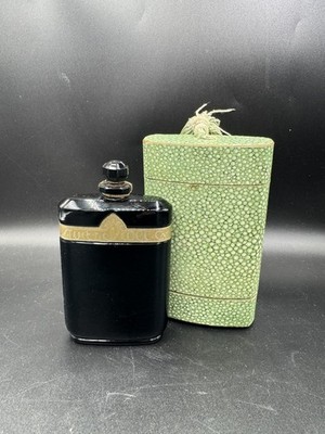 Vintage Caron La Nuit de Noel Parfum schwarz Baccarat Flakon Art Deco Quaste Box