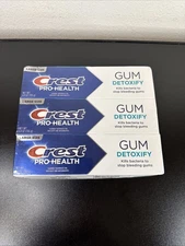 Crest Pro Health Gum Detoxify Toothpaste Pack Of 3 4.8 Oz Deep Clean Enamel R...